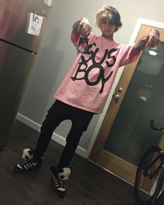 Lil peep in Jeremy Scott & Sus Boys