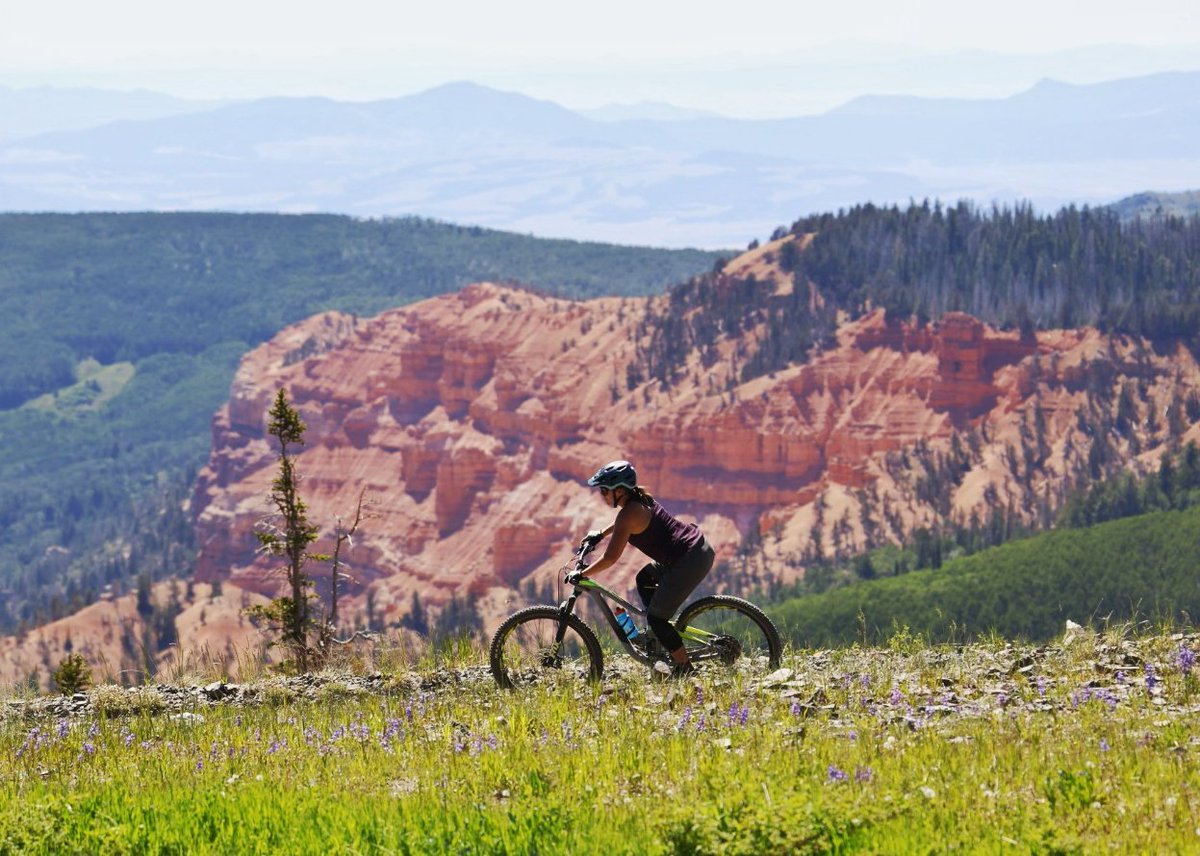 Photo_John's tweet photo. Did a few laps with @tee_berz yesterday at the @brianheadresort bike park. https://t.co/3MO3aaV4MX
