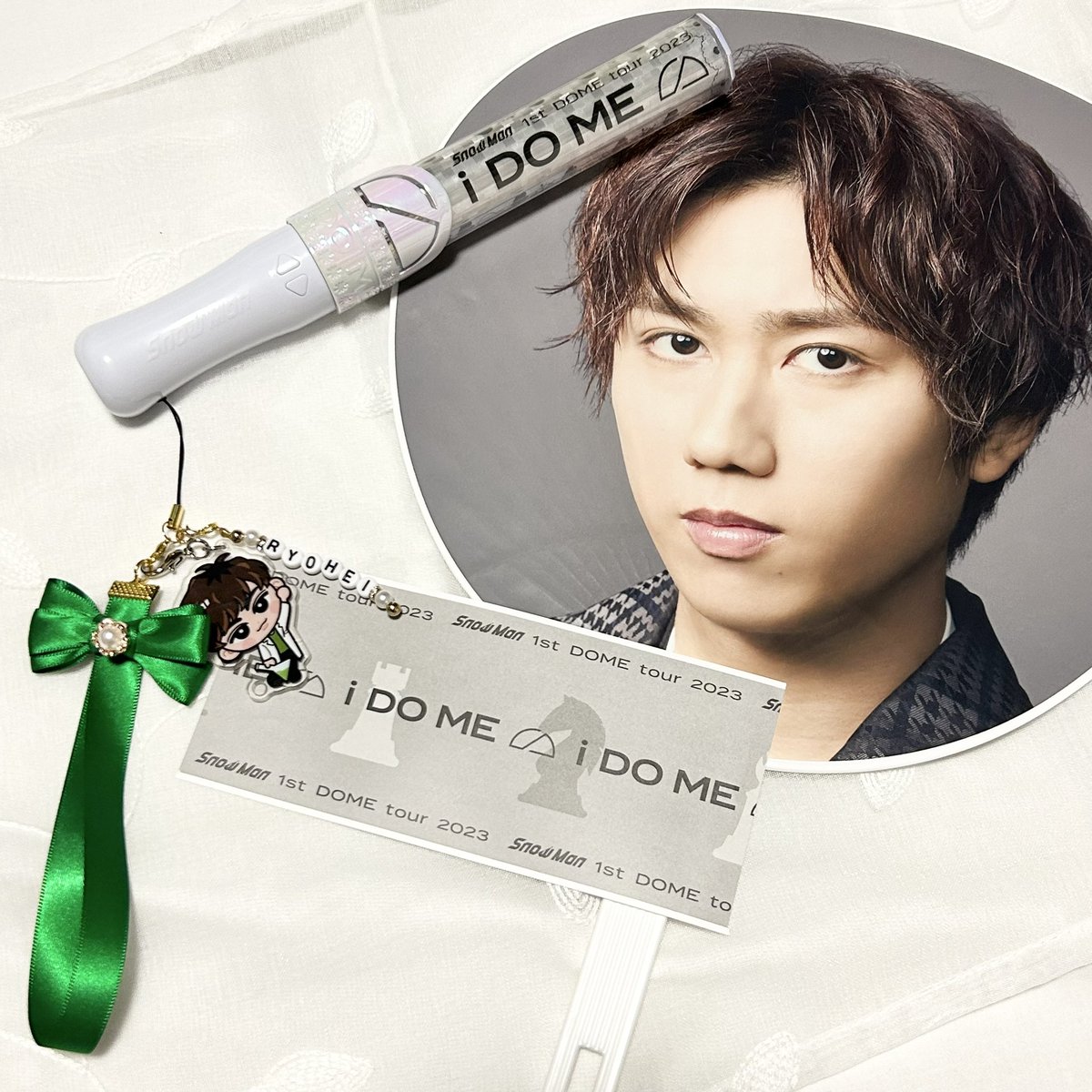 ars___1127's tweet photo. ハンドメイドするの楽しい✩︎⡱
i DO ME早く円盤化しないかな\( ¨̮ )/💚
#snowman #ハンドメイド #ペンライトストラップ #ジャニヲタ #ヲタ活 https://t.co/bhQ4tliMuF