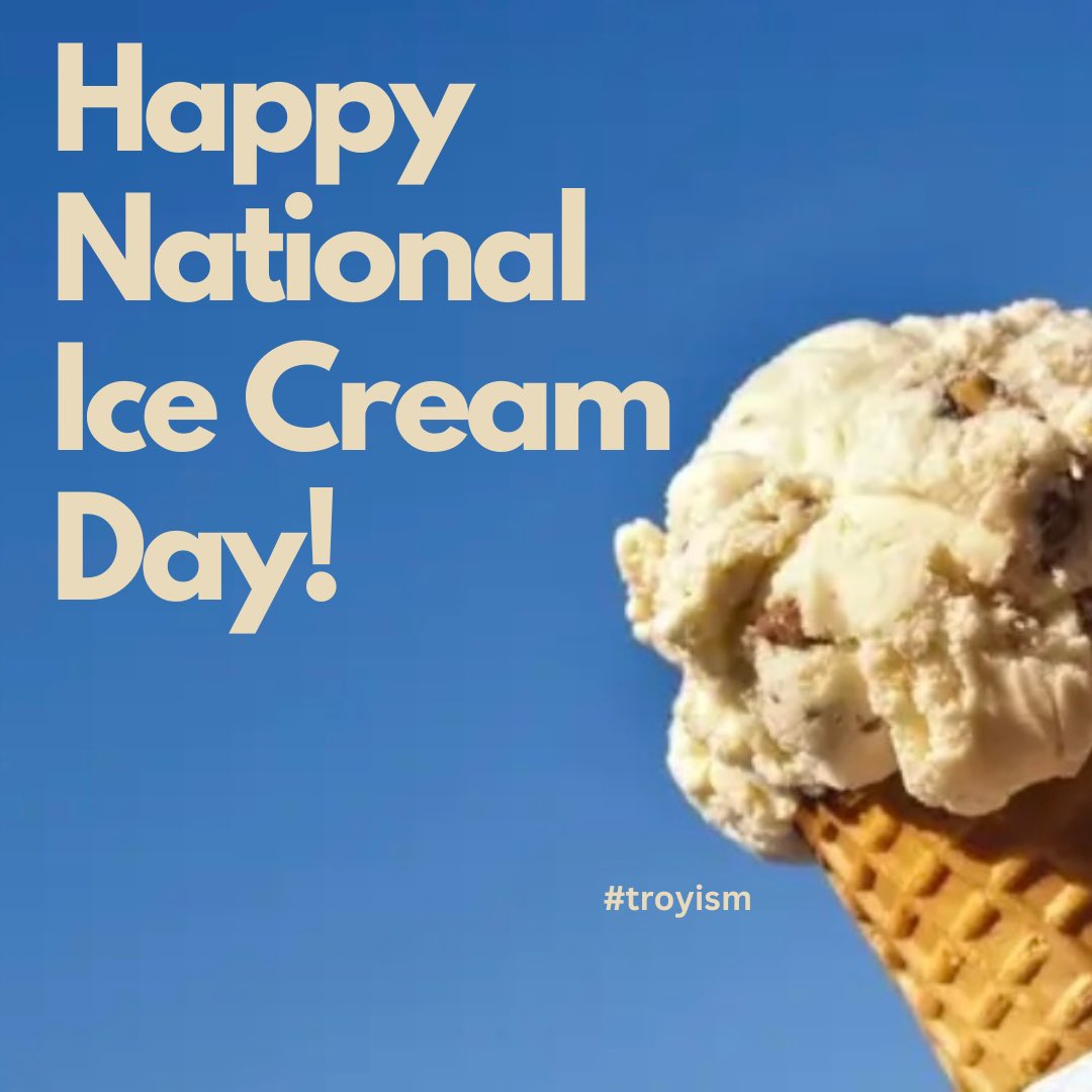 troyselberg's tweet photo. My favorite holiday #NationalIceCreamDay https://t.co/ab601xsbkh