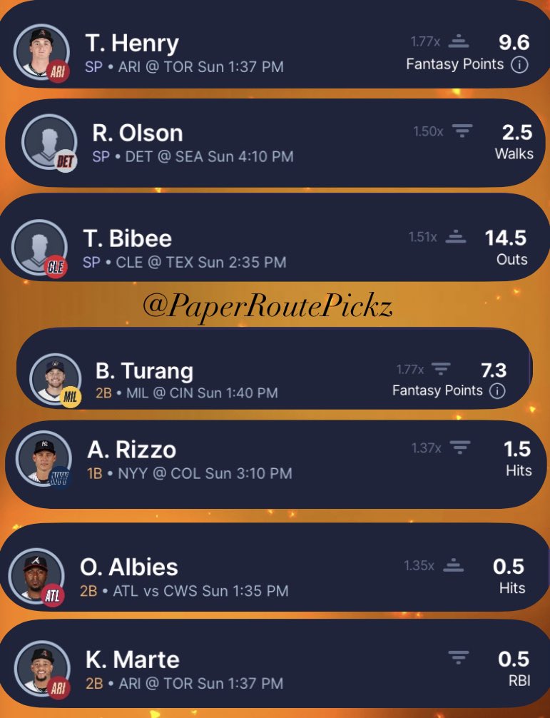 Chill_PhilMusic's tweet photo. ⚾️July 16th MLB Props⚾️
#LetsGetThisPaper
#Props #gamblingtwitter #prizepicks #FreePicks #sleeper #betting #mlb #casino https://t.co/26SAS2U6GD