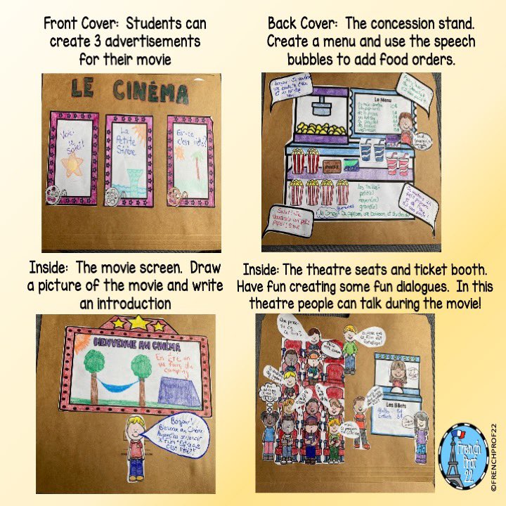 Flash Deal!! New product just posted at half price! Everything you need to create your own French Movie theatre 🍿 link to my store in my bio! Check it out! #tpt #french #fsl #authentictask #backtoschool #corefrench