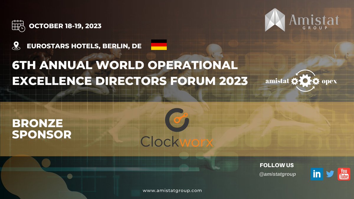 🚀We are delighted to welcome <a href="/Clockworx_com/">Clockworx Solutions</a>  as a bronze sponsor at the 6th Annual World Operational Excellence Directors Forum 2023!