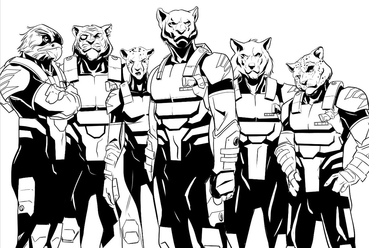 DOMINIONCOMIC's tweet image. Happy Sunday, DOMINION Fam.  Dr. Bell is back at it with a redesign of the Seraphim Marines Uniform.  Idea courtesy of Liberty University student Sam Phibbs.  

#characterdesign  #characterart #art #comics  #furryart  #digitalart  #sketch  #drawing