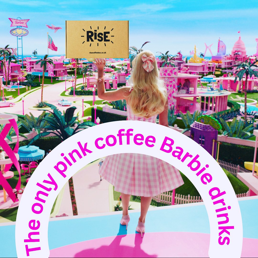 Great coffee, not just available in Barbie Lane
Who’s got there ticket ready for next week? Alice has 🤣 

risecoffeebox.co.uk

#barbie #coffee