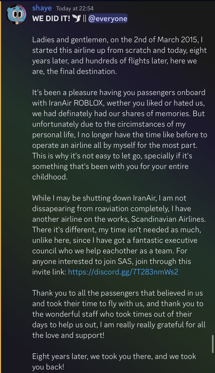 Announcement from our founder @shaye_hui_ regarding the airline’s shutdown. 

Thank you for everything! 

2015-2023