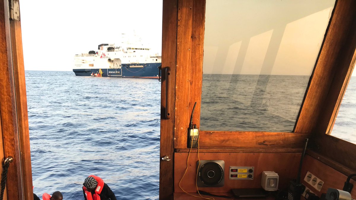 Today Mare*Go assisted six distress cases with more than 200 people in total. We have now 38 people on board. In the meantime, Mare*Go stabilised three iron boats alongside our ship.

#MareGo #LeaveNoOneBehind #DefendSolidarity