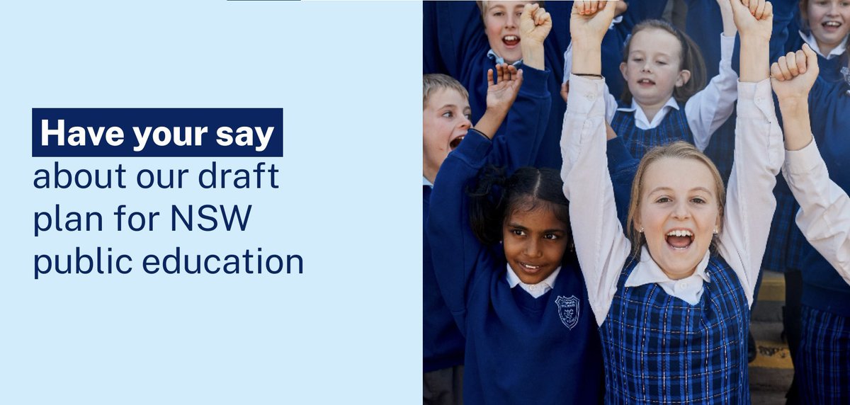 dizdarm's tweet photo. Let’s work together to transform lives through public education. 

We’re committed to ensuring our plan for NSW public education is shaped by our students, staff, parents, carers &amp; broader community. 

Please submit feedback on the draft plan by 25 August. https://t.co/HRjYh1KQpJ https://t.co/C0D9ecMzpy