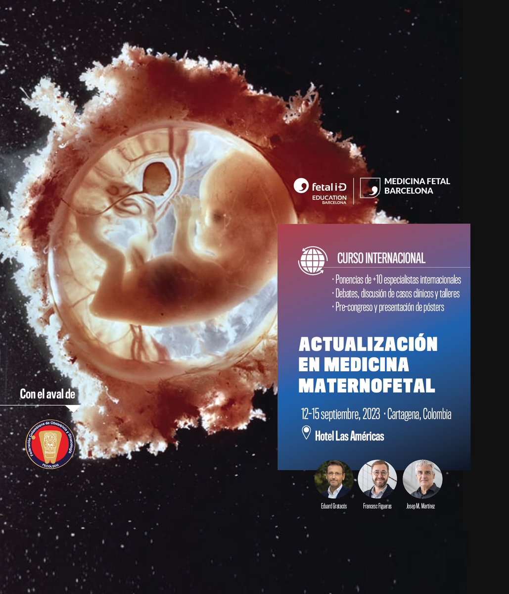 Fetal Medicine Barcelona (@medfetalbcn) on Twitter photo <a href="/lgomezroig/">Lola Gómez Roig</a> <a href="/GratacosEduard/">Eduard Gratacós</a> <a href="/SJDbarcelona_es/">Hospital Sant Joan de Déu Barcelona ES</a> <a href="/hospitalclinic/">Hospital Clínic</a> Conoce las últimas novedades en manejo de parto y complicaciones obstétricas de la mano de <a href="/lgomezroig/">Lola Gómez Roig</a> y expertos internacionales en nuestro curso:
𝗔𝗰𝘁𝘂𝗮𝗹𝗶𝘇𝗮𝗰𝗶𝗼𝗻 𝗲𝗻 𝗠𝗲𝗱𝗶𝗰𝗶𝗻𝗮 𝗠𝗮𝘁𝗲𝗿𝗻𝗼𝗳𝗲𝘁𝗮𝗹
📆12-15 septiembre📍Cartagena
🔗 portal.medicinafetalbarcelona.org/actualizacion-… <a href="/lgomezroig/">Lola Gómez Roig</a> <a href="/GratacosEduard/">Eduard Gratacós</a> <a href="/SJDbarcelona_es/">Hospital Sant Joan de Déu Barcelona ES</a> <a href="/hospitalclinic/">Hospital Clínic</a> Conoce las últimas novedades en manejo de parto y complicaciones obstétricas de la mano de <a href="/lgomezroig/">Lola Gómez Roig</a> y expertos internacionales en nuestro curso:
𝗔𝗰𝘁𝘂𝗮𝗹𝗶𝘇𝗮𝗰𝗶𝗼𝗻 𝗲𝗻 𝗠𝗲𝗱𝗶𝗰𝗶𝗻𝗮 𝗠𝗮𝘁𝗲𝗿𝗻𝗼𝗳𝗲𝘁𝗮𝗹
📆12-15 septiembre📍Cartagena
🔗 portal.medicinafetalbarcelona.org/actualizacion-…
