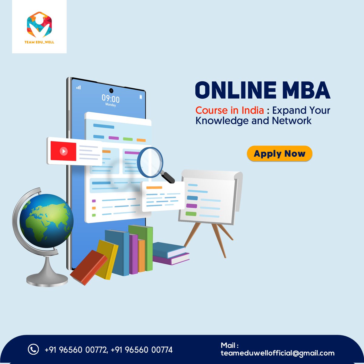 teameduwell's tweet photo. ONLINE MBA
Course in India : Expand Your Knowledge and Network
TEAM EDU_WELL
Making professional trainers
@teameduwell   
#learning 
#onlinelearning #education #learning  #onlineclasses #learnfromhome
Apply Now
+91 96560 00772, +91 96560 00774
teameduwellofficial@gmail.com https://t.co/zw56zDHh1K
