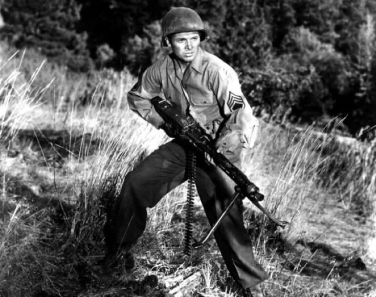 historyinmemes's tweet photo. In 1942, Audie Murphy joined the Army by falsifying his birth certificate to show that he was one year older than his actual age of 17. Despite his small stature of 5 feet 5.5 inches and 112 pounds, he went on to become the most decorated U.S. combat soldier of World War II, earning all 33 medals available to him.

During a battle, Murphy and his best friend encountered a German machine gun crew who pretended to surrender, only to kill his friend. In response, Murphy single-handedly took out the entire enemy crew and used their weapons to neutralize two more machine gun nests and a group of snipers within a 100-yard radius.

In another battle he jumped into a burning M-1o tank destroyer and used it to annihilate every enemy in sight, then leaped clear before it exploded. All while he had Malaria. The film "To Hell and Back" depicted his remarkable exploits and he portrayed himself as the main character. Some of his heroic acts were removed from the movie because they were too hard to be believed.

Murphy remains the most highly decorated soldier in U.S. history.