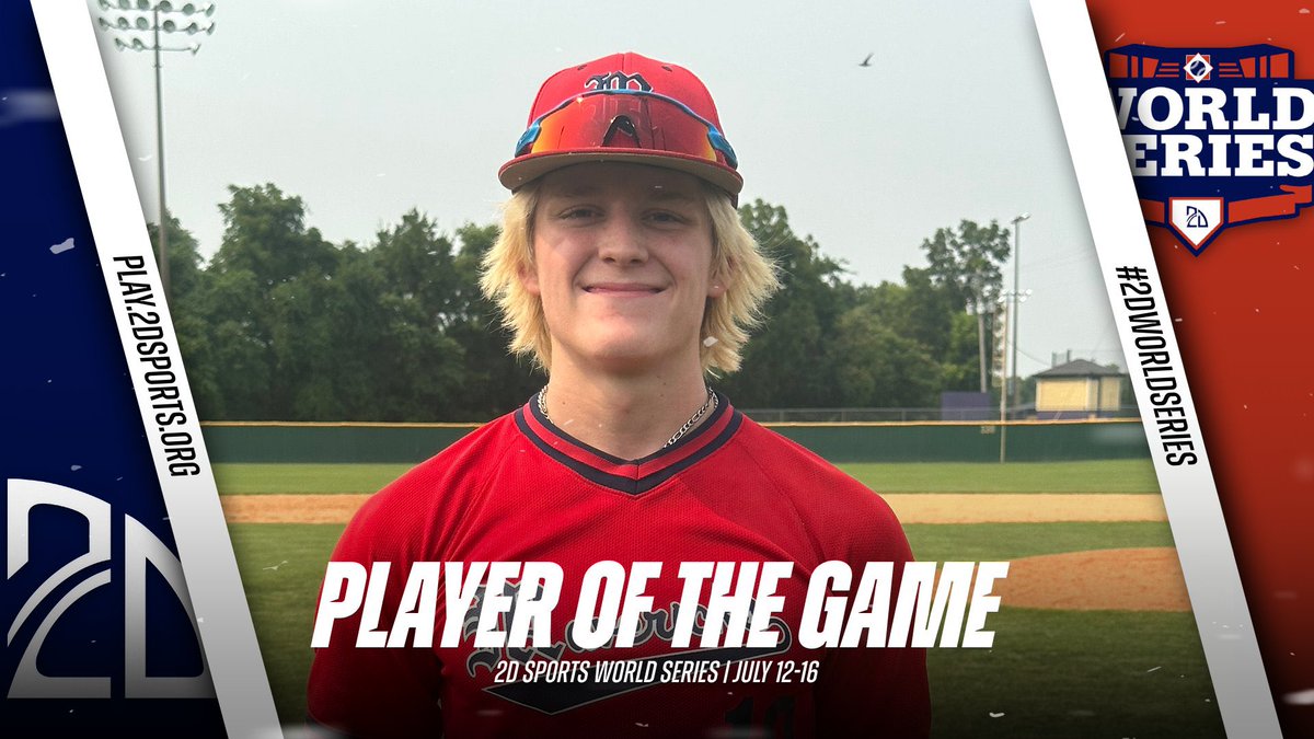⭐️ PLAYER OF THE GAME ⭐️

Eli Wells: 1-3 2RBI

Summer Team: <a href="/17u_Mavericks/">17u M.A.D. Mavericks</a> - Rains

#2DWorldSeries 
@2DsportsTN