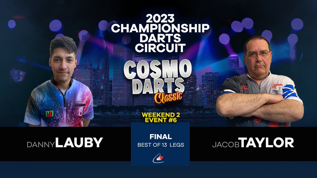 2023 CDC Cosmo Darts Classic
FINAL Best of 13 Legs 
LIVE on https://t.co/5flzfSWziq &
https://t.co/sqLiir5pHT

Game On! https://t.co/KouVgPgqQm