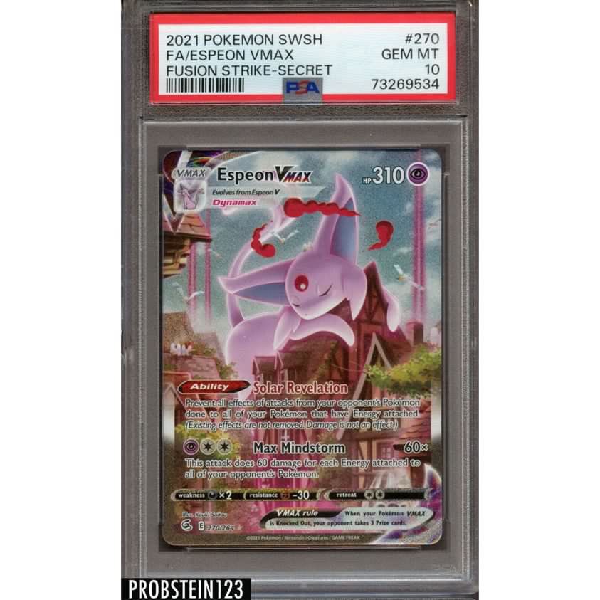 PokeTCGiveaways's tweet image. Win this PSA 10 Espeon VMAX from Fusion Strike and amazing TopDeck binder!

1️⃣ Retweet and like
2️⃣ Follow us and @TopDeckofficial 

#PokemonTCG #PokemonGiveaways