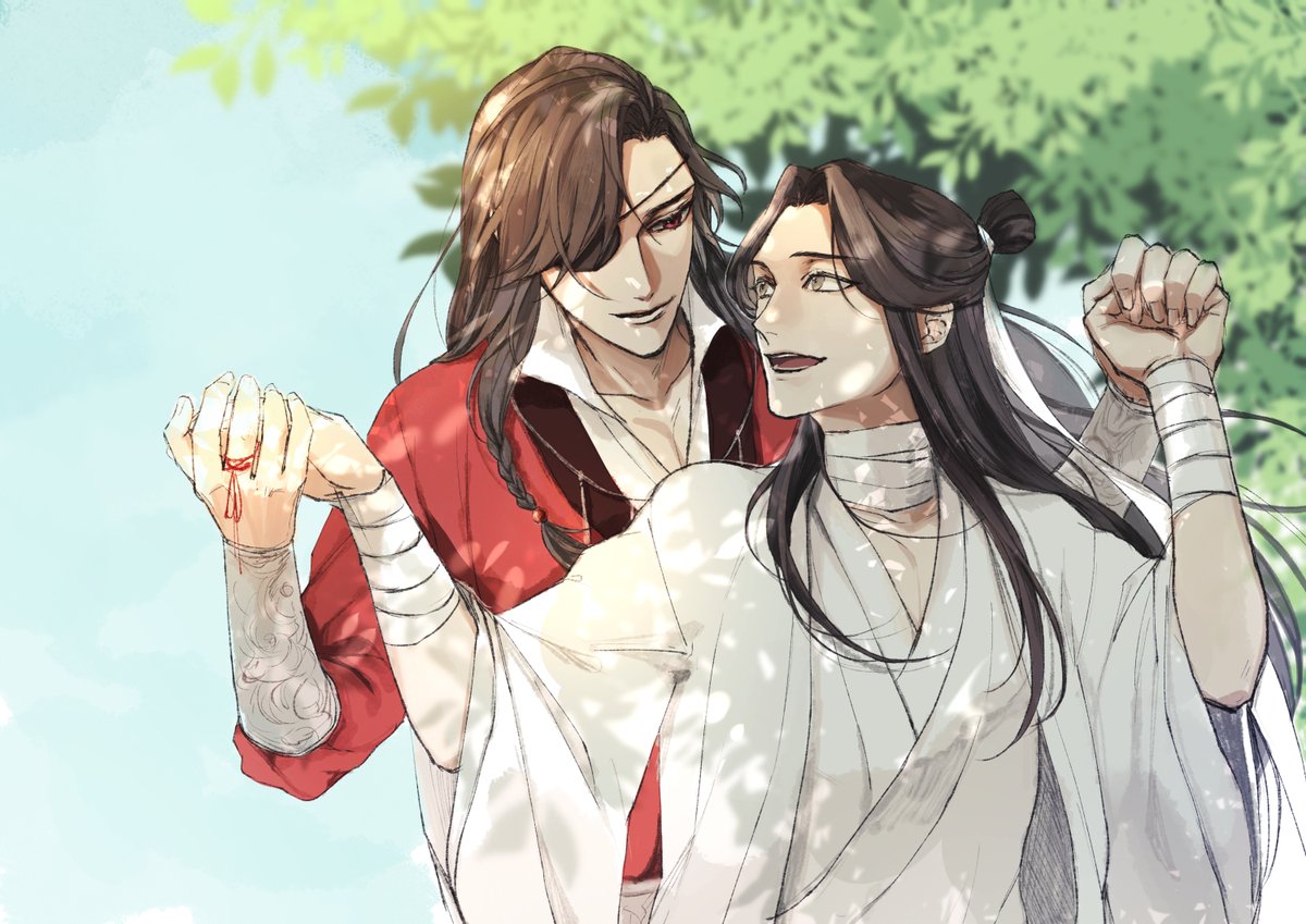 2boys multiple boys eyepatch male focus long hair yaoi chinese clothes  illustration images