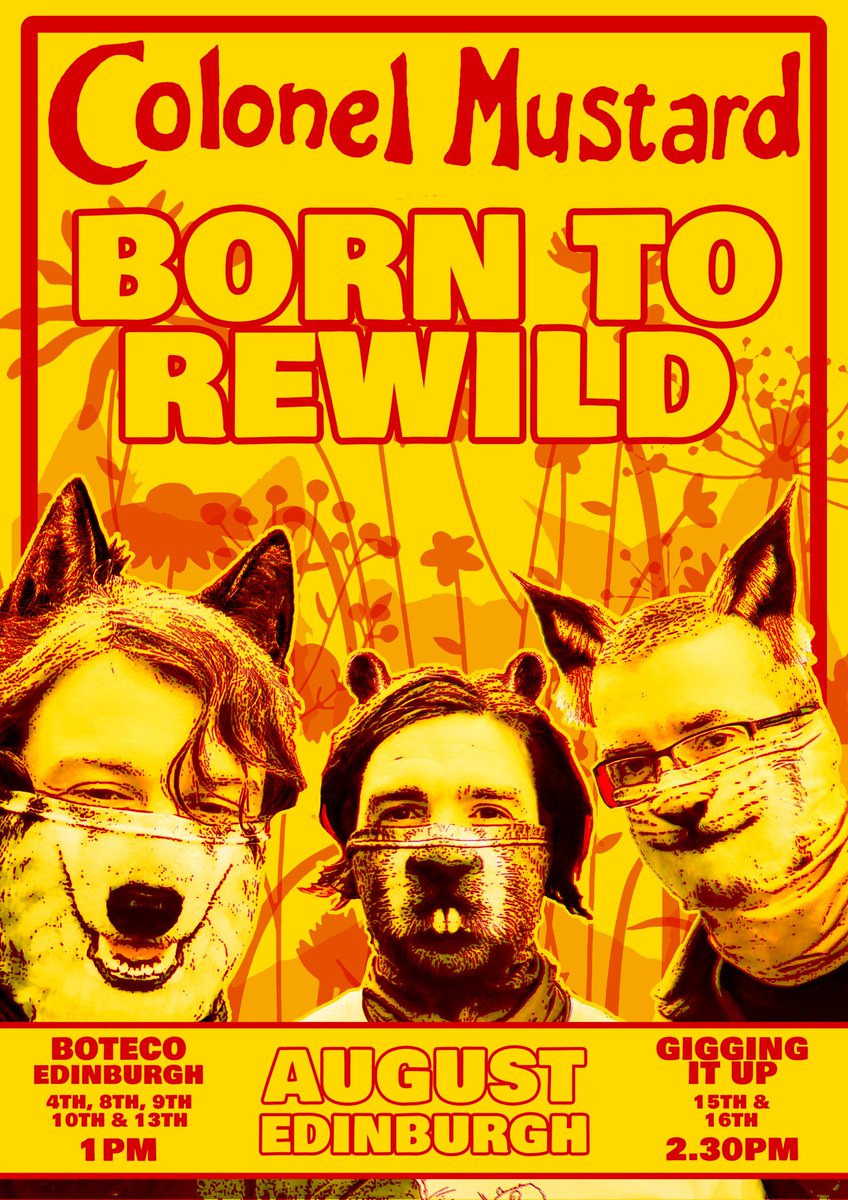 I've got fur but I'm not a furry!! Family friendly gig theatre fun <a href="/colonelmustwolf/">ColonelMustardBornToRewild</a> @colonel5mustard Born To Rewild at <a href="/botecoedinburg/">Boteco do Brasil EH1</a> fringe 4th, 8th, 9th, 10th &amp; 13th Aug- 1pm &amp; 15th &amp; 16th Aug - 2.30pm with <a href="/GiggingitUp_/">Gigging It Up</a>

Ticket link- eventbrite.co.uk/e/colonel-must…
