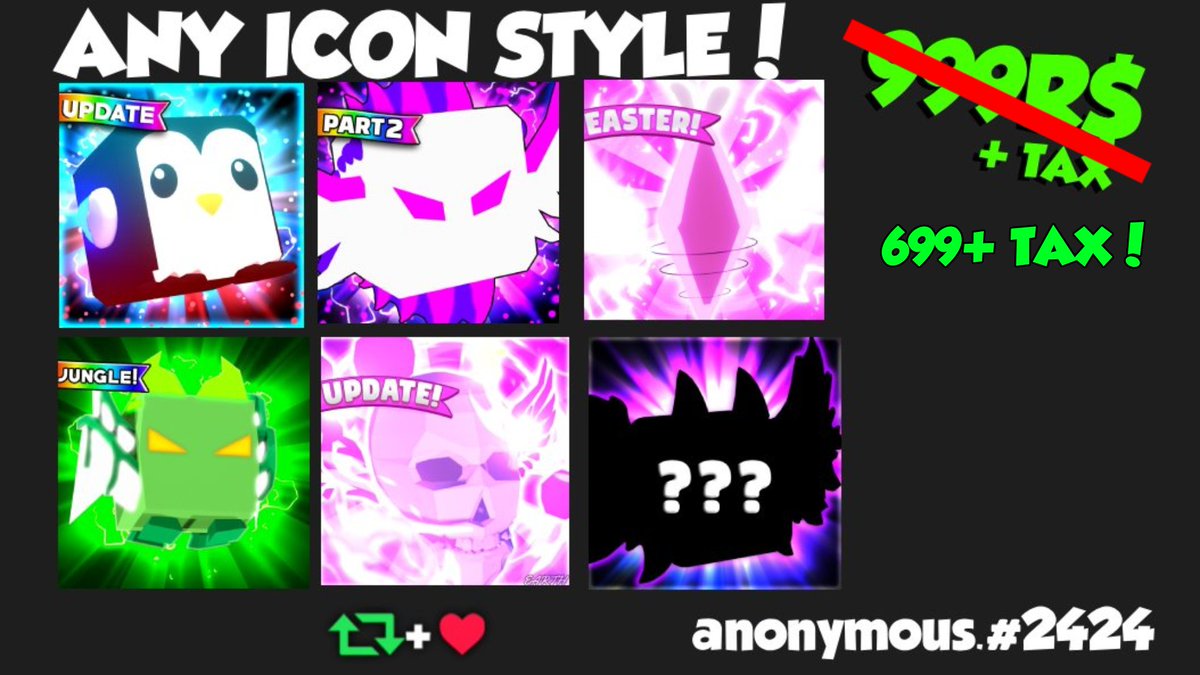 EarthDev1's tweet photo. Commissions are OPEN! 
   -📷Discord: anonymous.2424
   Likes 📷 &amp; Retweets   will help! :)
📷 #RobloxGFX #RobloxArt #RobloxDev #RobloxCommissions 
 -699 + tax for icons https://t.co/cB1t79GTrt
