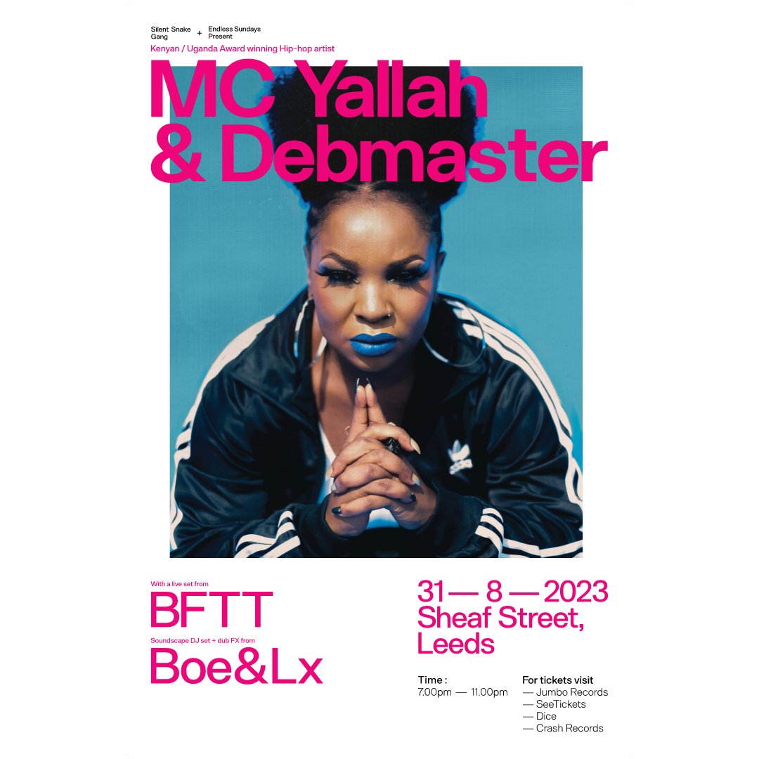 Prepare to be mesmerized by the incredible talents of MC Yallah, Debmaster, BFTT, and Boe+Lx! 🔥

📅 31.08.23
📍Sheaf St, Leeds
🎟️Sheafst.com/event