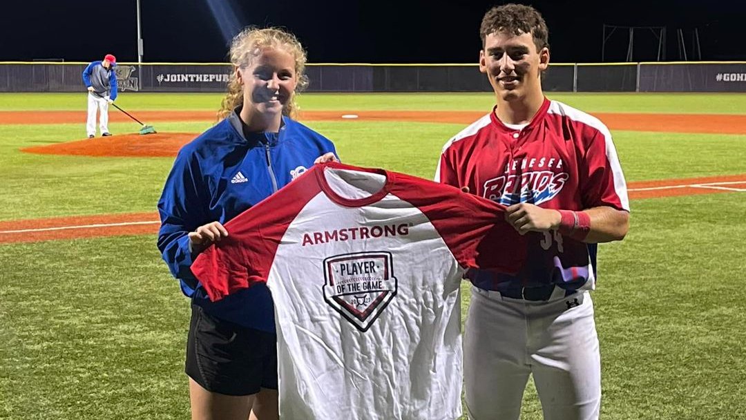 Aidan Stern, incoming Freshman at Trinity College was named Armstrong Player of the Game last night. Stern went 3 for 3, stole 3 bases and scored 2 runs. Stern's .359 average is 2nd on the team and 10th currently in the NYCBL. @BantamSports @followarmstrong