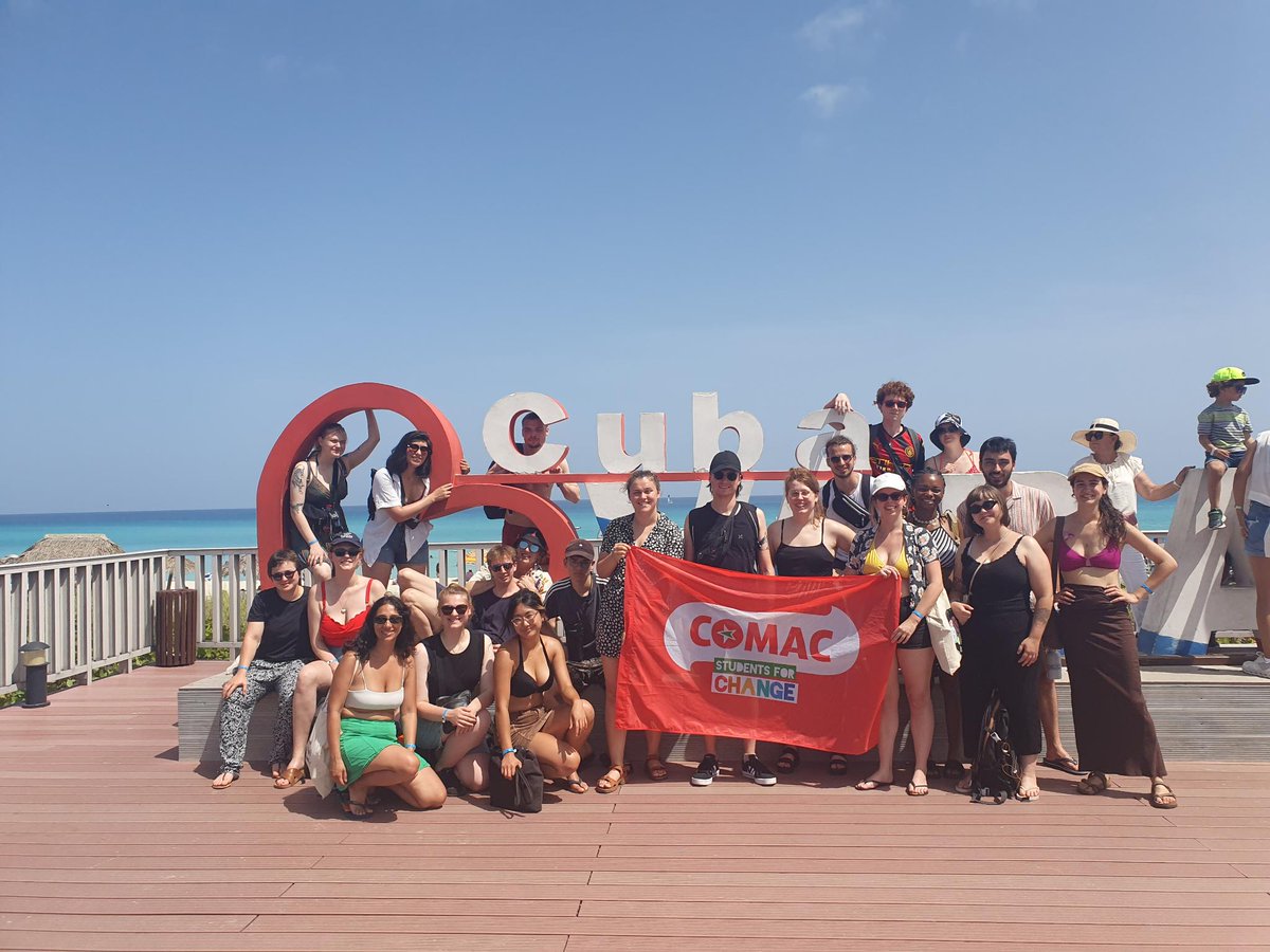 SanderClaess's tweet photo. Aangekomen in Cuba met een solidariteitsbrigade van @Comac_BE.

Leren van een bevolking die haar eigen weg zoekt. Wars van het Amrikaanse imperialisme. Van een economisch systeem dat de mens uitbuit en de planeet plundert. Van een verstikkende blokkade van de VS.

#CubaUniqa https://t.co/Fr0m8Kucun