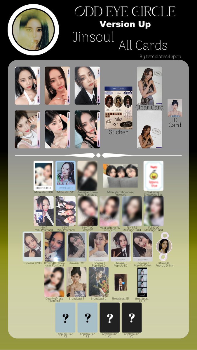 LOONA ARTMS ジンソル トレカ JAPAN LUMINOUS LOONA ARTMS ジンソル