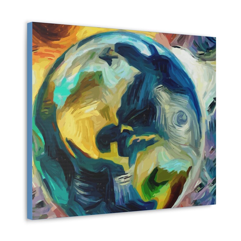 AIGenArtGallery's tweet image. BUY SOME ART!!! "Earth by Van Gogh" AiGeneratedArtGallery.com #CanvasArt #AiArt #CanvasWraps #Earth #VanGogh