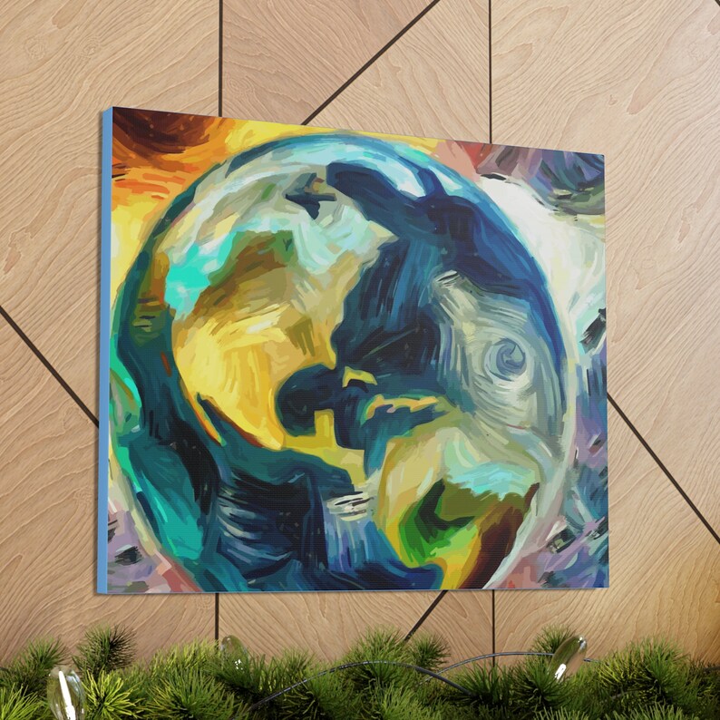 AIGenArtGallery's tweet image. BUY SOME ART!!! "Earth by Van Gogh" AiGeneratedArtGallery.com #CanvasArt #AiArt #CanvasWraps #Earth #VanGogh