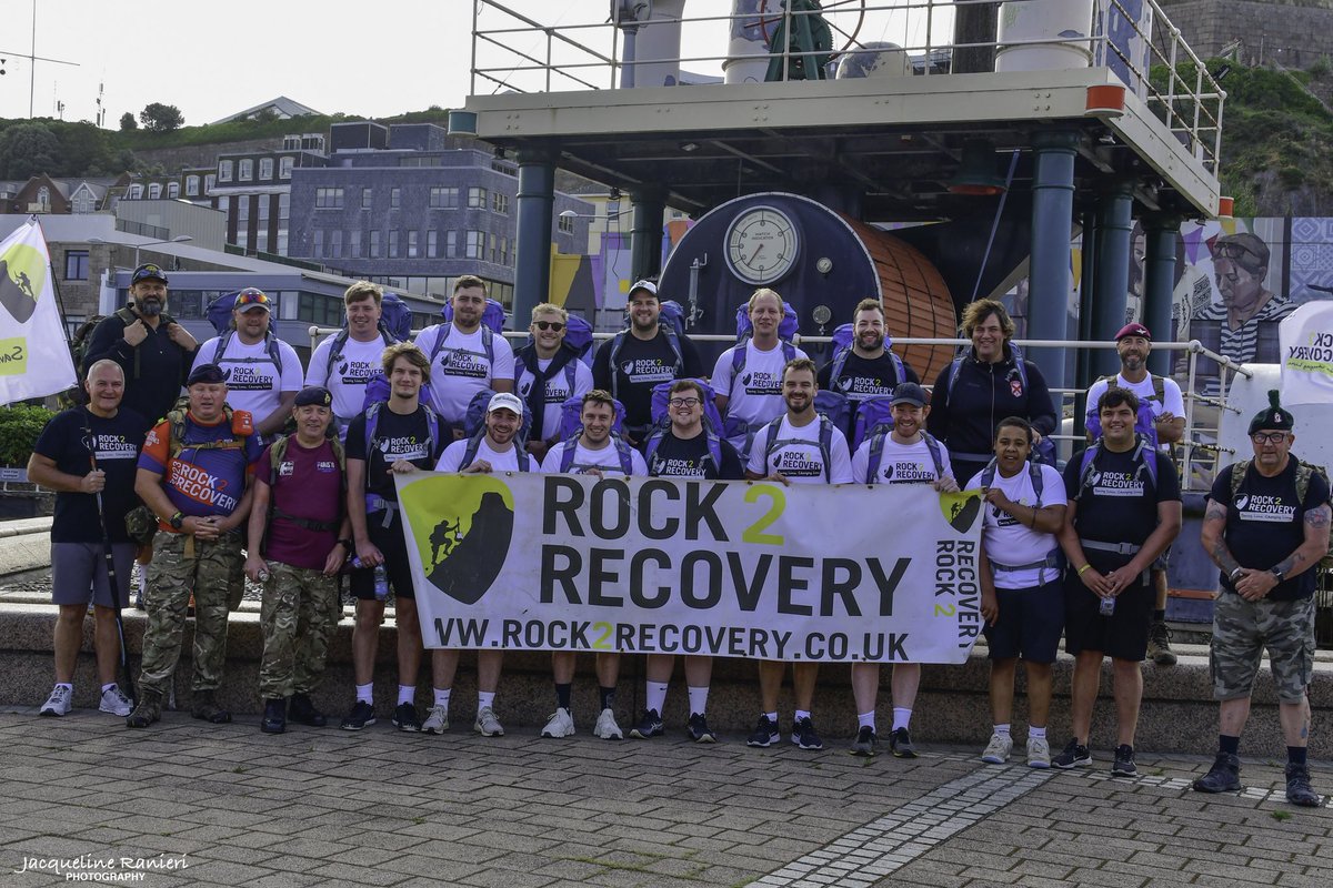 JerseyRFC's tweet photo. Smashed it ✅💥👏🏽

Challenge complete for Rock 2 Recovery UK 💛 

Steam Clock ➡️ Corbiere ➡️ St Aubins with 20KGs on their backs 🎒
18KM

A few sore backs , soggy clothes and sore feet but all worth it for such an important cause 🙏🏽💛

£2330 raised so far with a target of £3000 https://t.co/OJSx6NIFGi