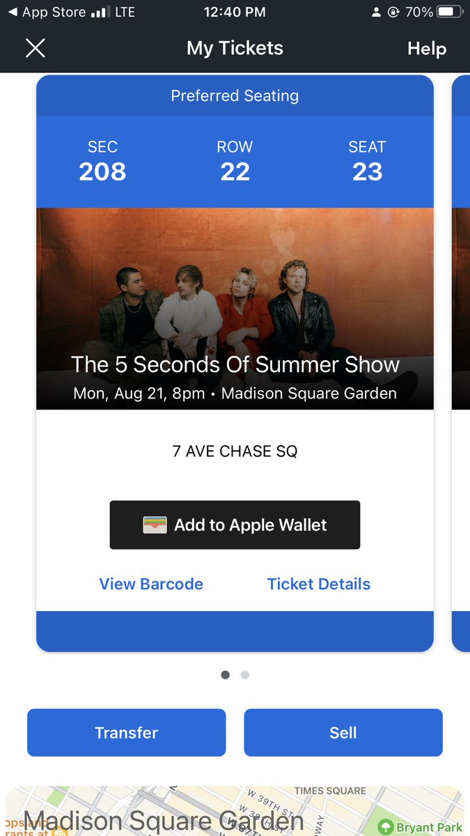 comjcbarnes's tweet photo. I’m selling 2 tickets for the 5sos show in nyc if anyone wants to take these off my hands ◡̈ 😭 https://t.co/SJs0OdOpOc