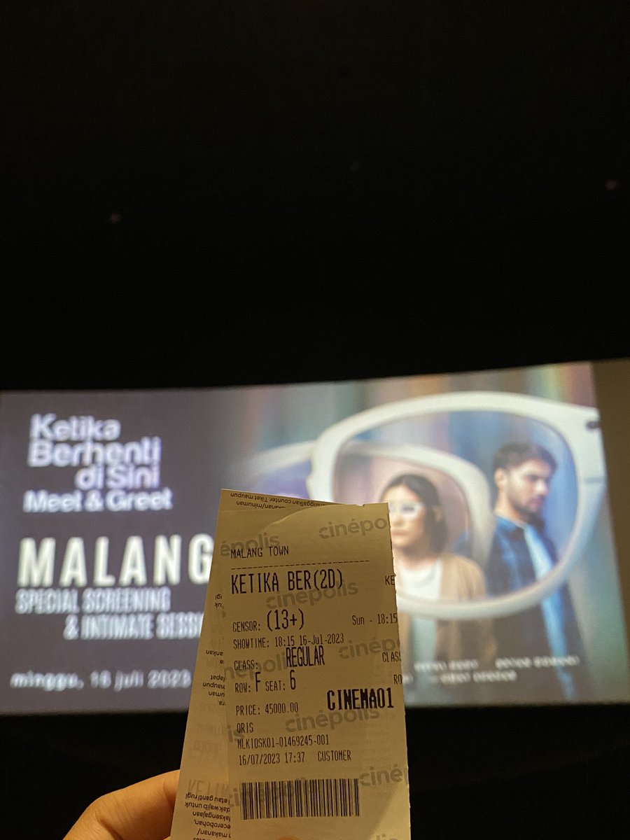 cyxoo's tweet photo. today'a recap edisi nonton KBDS🔖
Sutradara muda berbakat, terima kasih karya indahnya, soundtrackna semua merinding si gokil. 
Sukses terus umay dan cast lainnya!! Ditunggu karya-karya berikutnya♥️
@umayshhhhb @prillyyla @refalhady 
#ketikaberhentidisini #MerayakanKehilangan https://t.co/5H5ekJXdiH