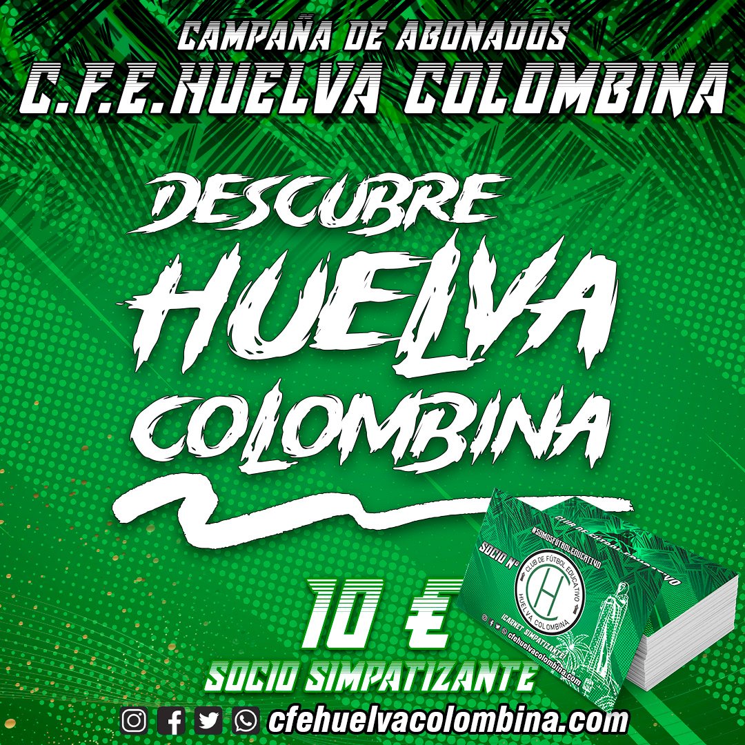 cfehuelvaC's tweet photo. 📢 ¿Buscas vivir una temporada llena de emociones, aprendizaje y mucho fútbol? 💓 ⚽

¡ESTE ES TÚ CLUB! 💪

Hazte socio y #DescubreHuelvaColombina forma parte de la familia verdiblanca 💚🤍🔝

📞 640 62 64 81

Crece, aprende y disfruta del fútbol en #CFEHC #SomosFútbolEducativo https://t.co/1jFoJzs8gF