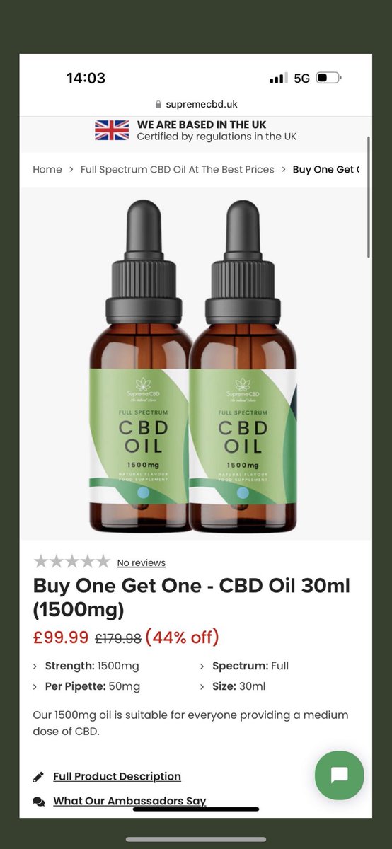 afowler06's tweet photo. Retweet this for me please people 🙏🏻 TWO 1500mg oils for £60 today with FREE POSTAGE when using code Fowler40 at checkout https://t.co/FaKcqMQfvL this amazing offer and you paying a third of what rival companies charge for FULL SPECTRUM cbd oil made with distillate not isolate 🤩 https://t.co/o864eJXesQ