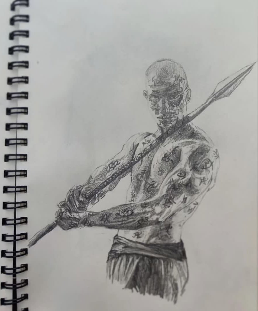 PVBrett's tweet photo. Fantastic Arlen Bales pencil illustration by artist Kat Black on IG. #demoncycle #petervbrett #wardedman #arlenbales #pencildrawing #illustration https://t.co/CT97uRGtvg