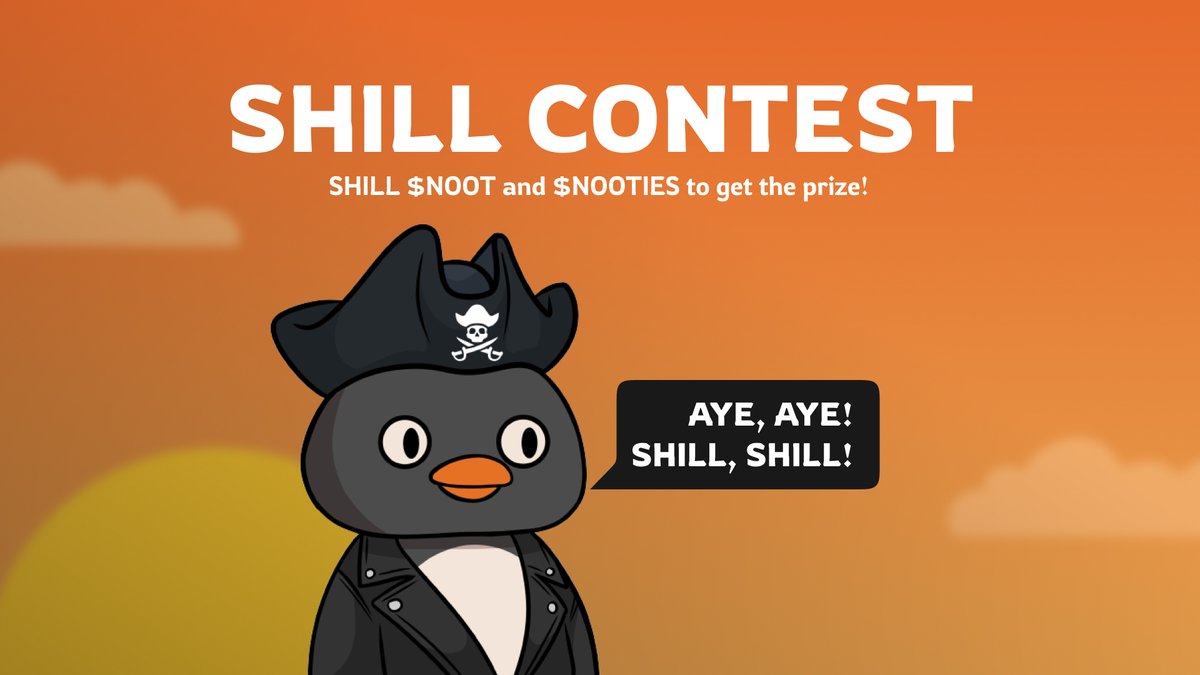 NootMemecoin's tweet photo. 🗣️🐦 TWITTER SHILL CONTEST 🐦🗣️

HEY NOOT NATION! 😄👋 WE LOVE GIVING BACK TO OUR COMMUNITY! 💙🌟

🏆 PRIZES! 4 X 0.25BNB ($62~) 🏆

📢📈 WE WILL BE HOSTING A SHILLING CONTEST! 📈📢

🚨RULES - MUST TWEET USING THE #NOOTNATION 🚨

🔍👀 We will search the #NOOTNATION and select 4 random winners! (ADDING MEMES OR GRAPHICS IS A PLUS) 🎯🏅

Join in on the fun and spread the word about #NOOTNATION for a chance to win! 🎉🚀 Good luck to all participants! 🍀🤞