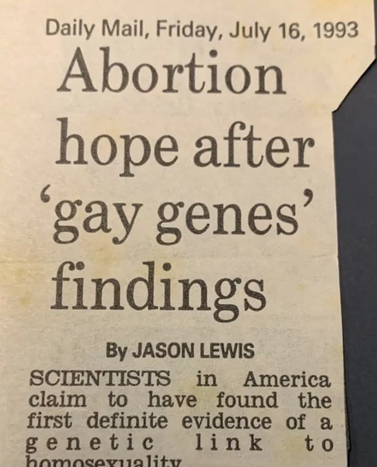 I don’t tweet much about myself personally on here, but need to share this story from the Daily Mail from 20 years ago today. This is the abhorrence I grew up with. This is why pride and inclusion are so important.