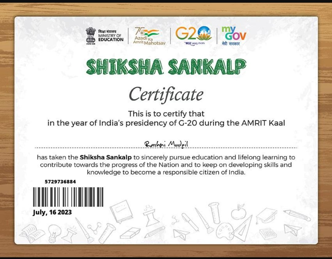 Rashmi20111980's tweet photo. #G20India #Contributingtothenation
#Educators https://t.co/o2NDZI3wvd