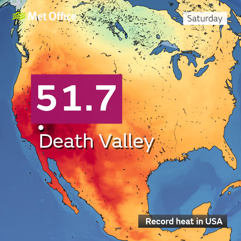 🌡️ Dangerous levels of heat are affecting parts of North America, Asia and southern Europe

📈 China provisionally recorded it's highest temperature on record on Sunday and some Mediterranean countries will challenge their respective records this week