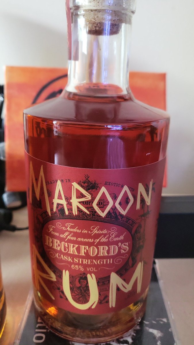 Wow. My amazing gf has got me an excellent gift from @KnebworthHouse food festival today & it's flipping delicious. It's #Beckfords #MaroonRum Tastes like vanilla coconuts that are on 🔥 it's 65% proof