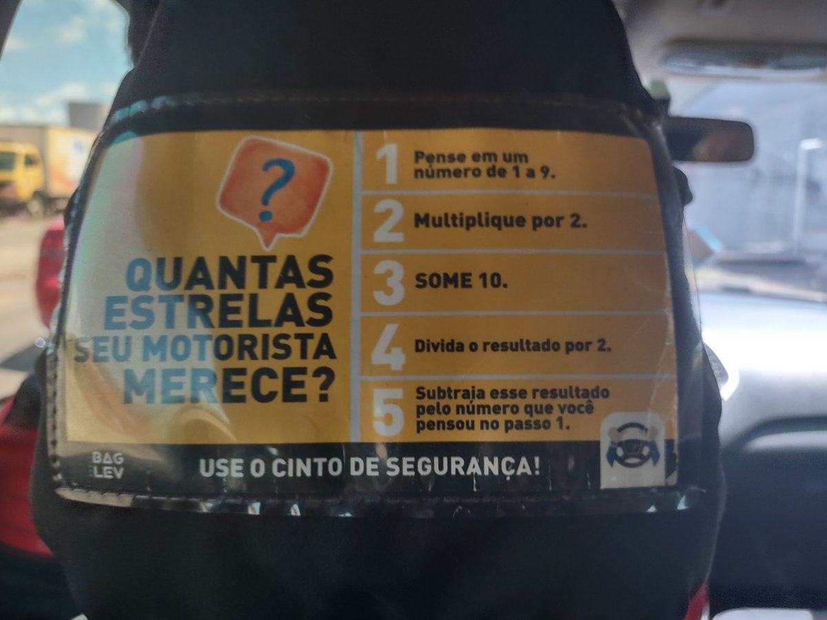 educhaves's tweet photo. O bacana que não importa o número que escolher sempre vai dá 5 kkk #uber https://t.co/NQzkmpb293