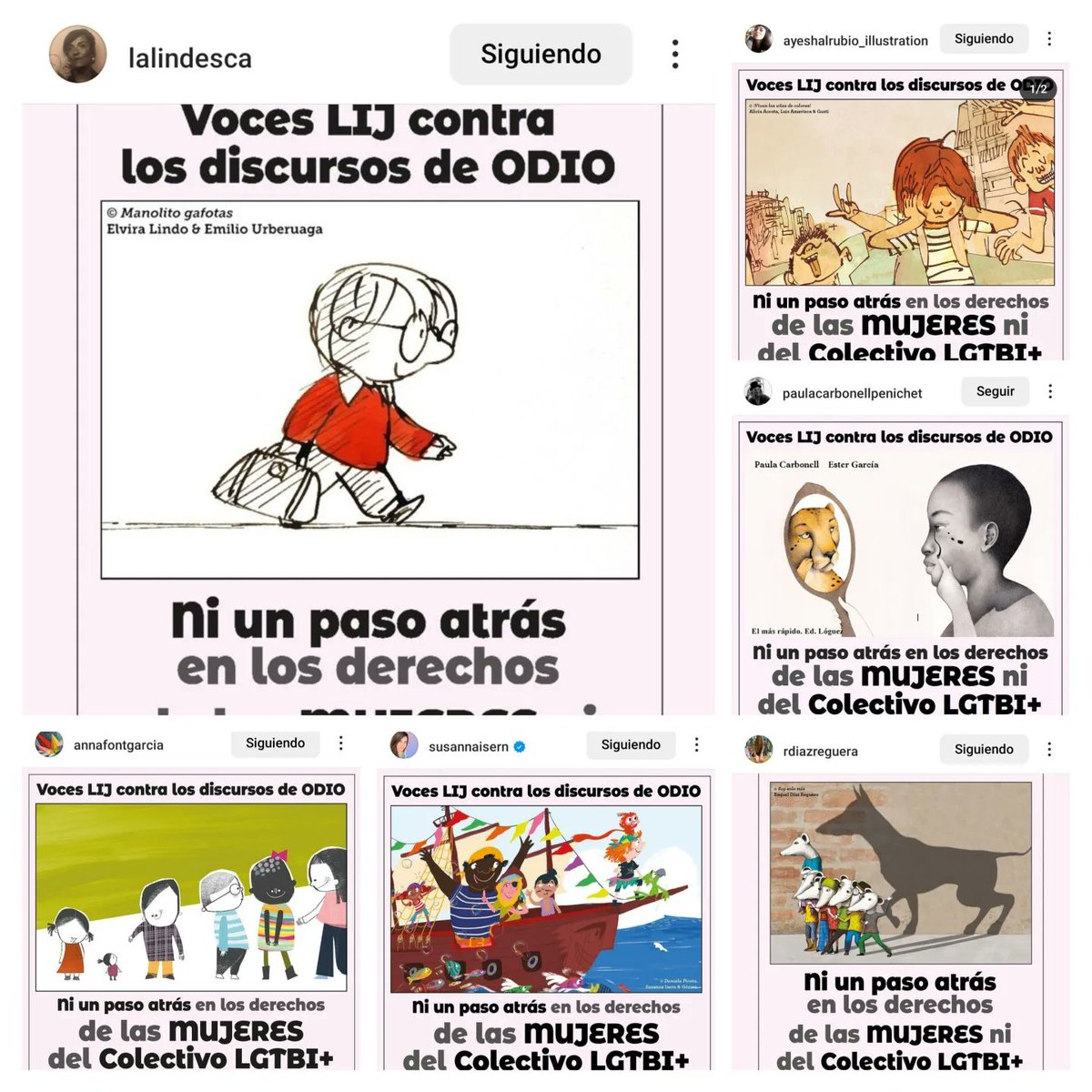 Último día de la campaña 'Voces de la LIJ contra el odio'. ¡Gracias a tod@s! 🔥Junt@s somos más fuertes🔥 Pero los discursos de odio no han terminado y nuestra lucha tampoco debe hacerlo. #lijcontraelodio #niunpasoatras #NoalosdiscursosdeOdio