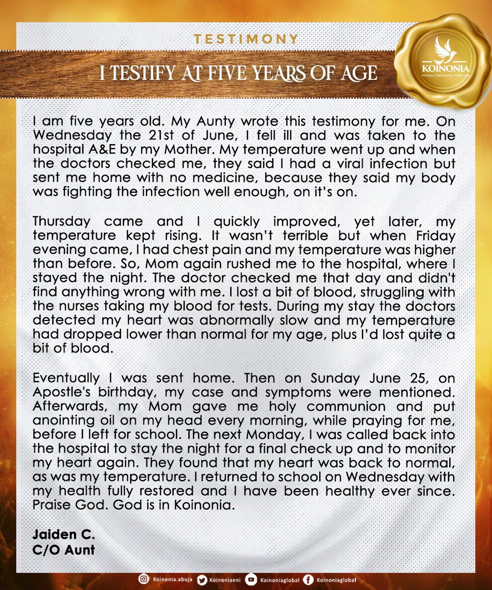 koinoniaeni's tweet photo. Testimonies are powerful reminders of God's faithfulness and goodness in our lives.  

We give all glory to God for these incredible testimonies and we declare that you're next in line to testify, in Jesus' name! 

To testify of what God has done for you, kindly send your testimonies to us via our email address: koinoniaabuja@gmail.com

#ThisIsKoinonia 
#KoinoniaAbuja
#KoinoniaGlobal