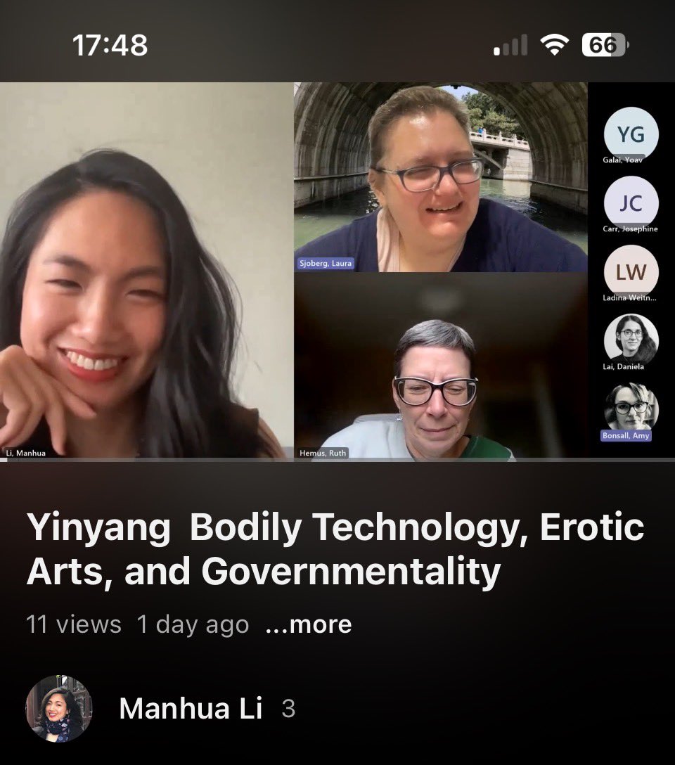 Hi friends, here's my talk on Yinyang: Bodily Technology, Erotic Arts and Governmentality at the RHUL Gender Institute. You're free to check it out!
youtube.com/watch?v=ePpB6U…