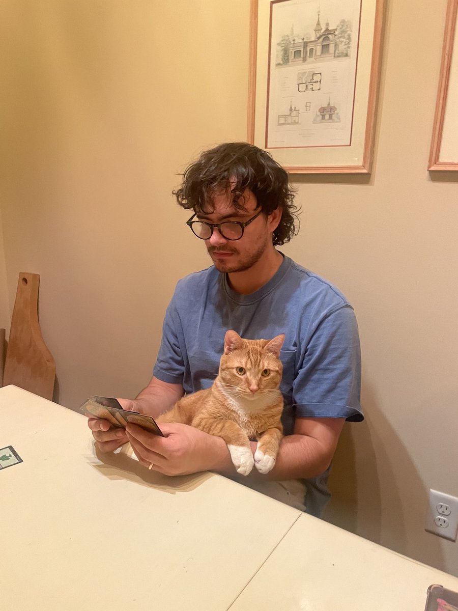 moshjitchell's tweet photo. playing magic the gathering with my son https://t.co/cHq5IQGAvU