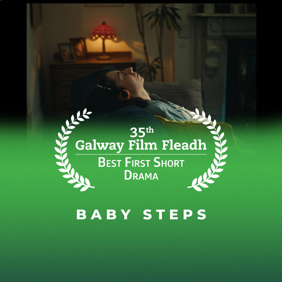 GalwayFilm's tweet photo. BEST FIRST SHORT DRAMA goes to ‘Baby Steps’

Director: Hannah Mamalis

#FilmFleadh

@artscouncil_ie @screenireland @CEDIrelandMedia @TG4TV https://t.co/d5MEj6jJHH