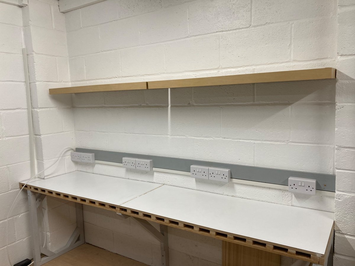 sh_makerspace's tweet photo. We’ve been making progress with shelving this weekend. https://t.co/mhEFCRcePL