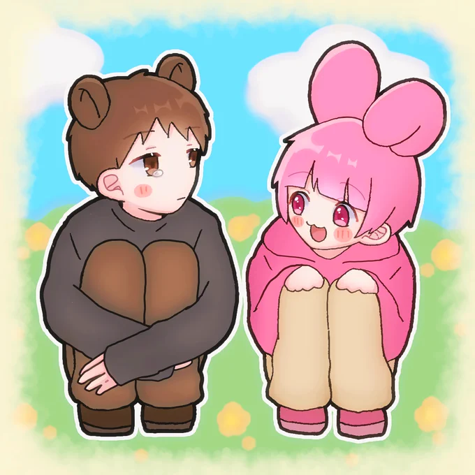 『   と   な   り   』  #ゆるふわ #ぴーまるあーと #P丸様。