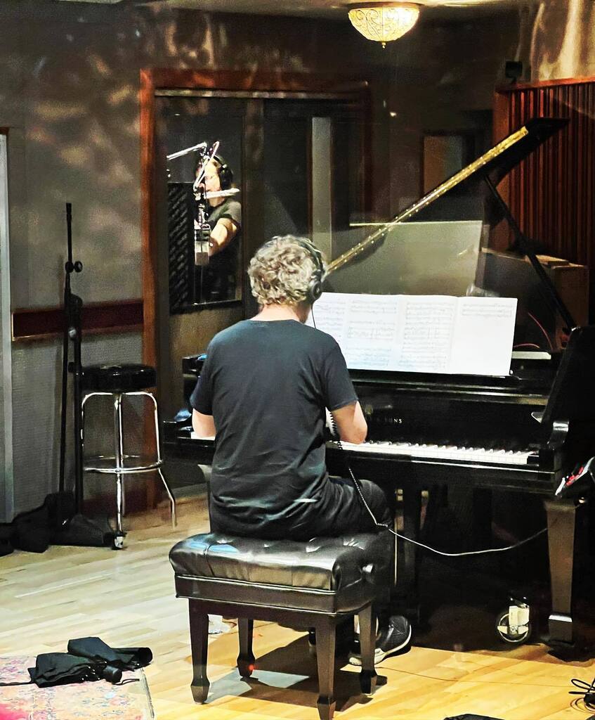 MarcUrselli's tweet photo. Today recording new album by duo #AnnaWebber (on flute, bass flute and saxophone) and #MattMitchell (on piano) for John Zorn’s #TzadikRecords at #EastSideSound @eastsidesoundstudio https://t.co/co0J7VFaJF https://t.co/00dShTDs0v