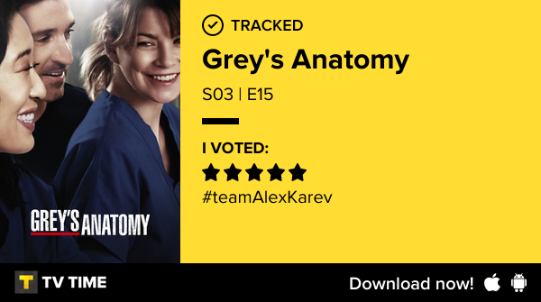 goldloki's tweet photo. I've just watched episode S03 | E15 of Grey's Anatomy! https://t.co/6NbtD8jNqH #tvtime https://t.co/nlphFlvPpG