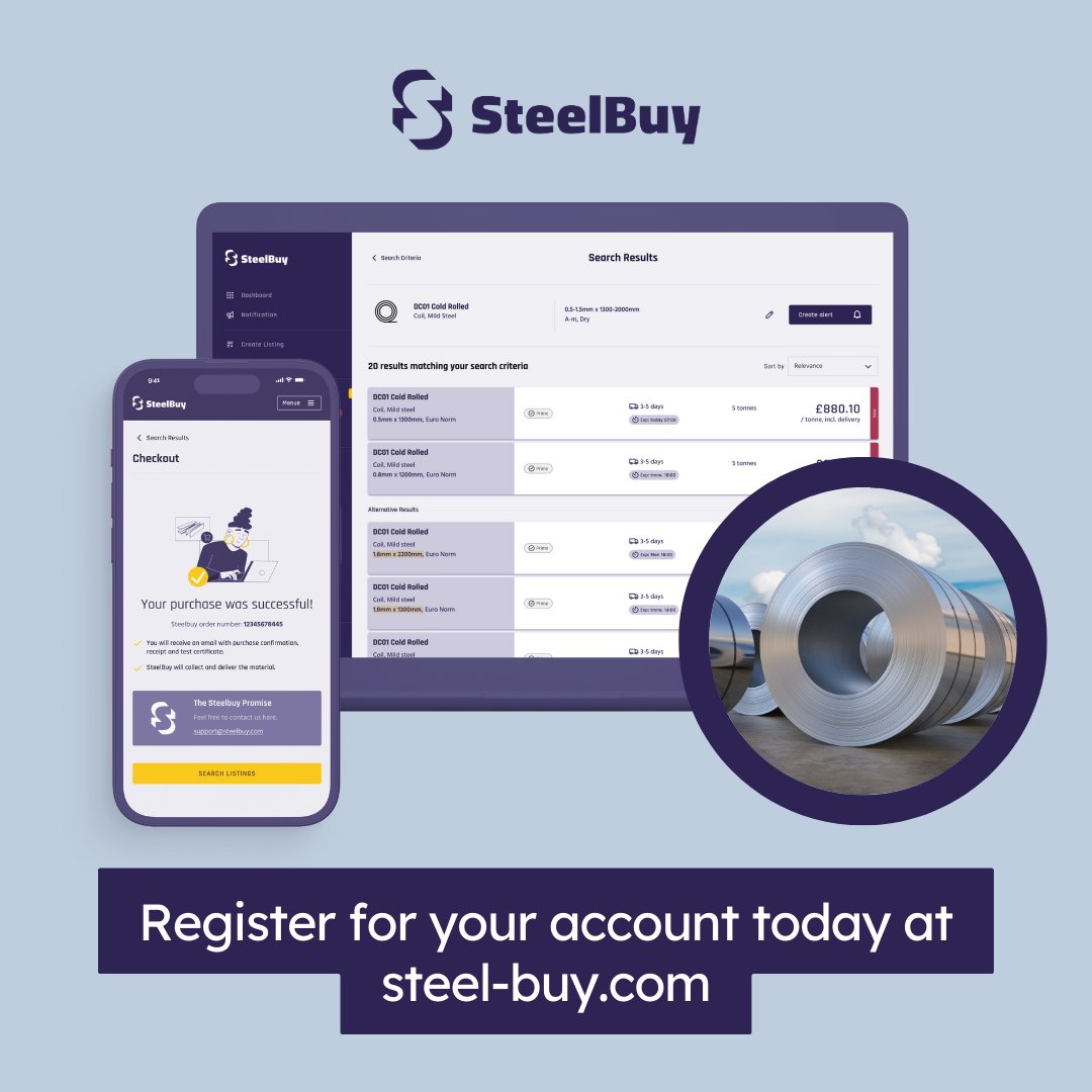 In a McKinsey &amp; Company report, by 2025, online marketplaces will dominate B2B. The metals industry must embrace technology.
Join SteelBuy. Click - eu1.hubs.ly/H04x5b30