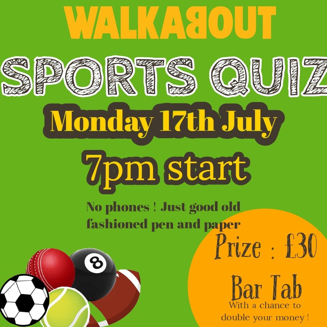 Hampden Roar Podcast π΄σ §σ ’σ ³σ £σ ΄σ ΏποΈ (@hampdenroarpod) on Twitter photo If a sports-based pub quiz is up your street, there's one on at <a href="/GlasgowWalkie/">Walkabout Glasgow</a> tomorrow which I'm hosting.
If you and a few mates are up for it, please let me know and I'll get Walkabout to keep you a table.
Should be a fun few hours, hopefully see you there!
β½οΈππ±β³οΈπππ΄ββοΈ If a sports-based pub quiz is up your street, there's one on at <a href="/GlasgowWalkie/">Walkabout Glasgow</a> tomorrow which I'm hosting.
If you and a few mates are up for it, please let me know and I'll get Walkabout to keep you a table.
Should be a fun few hours, hopefully see you there!
β½οΈππ±β³οΈπππ΄ββοΈ